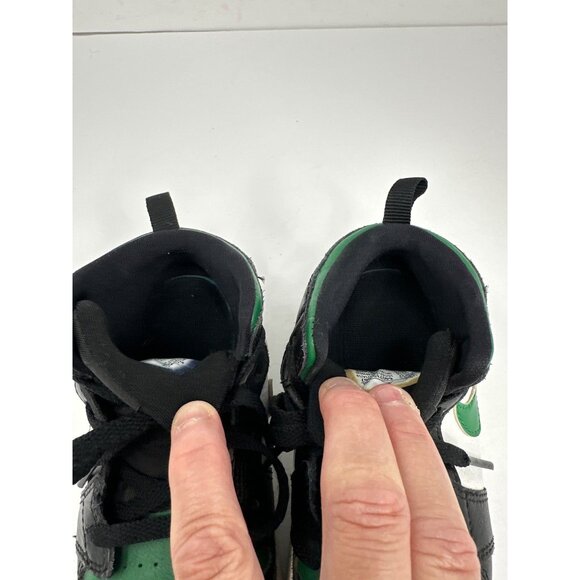 Nike Air Jordan 1 Mid SE GS Sneakers Youth Size 10C Green Black White - Picture 8 of 9